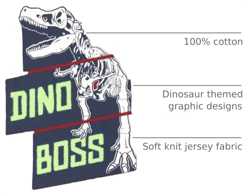 Image of The Children's Place Boys Dino Long Sleeve Graphic T-Shirts,multipacks