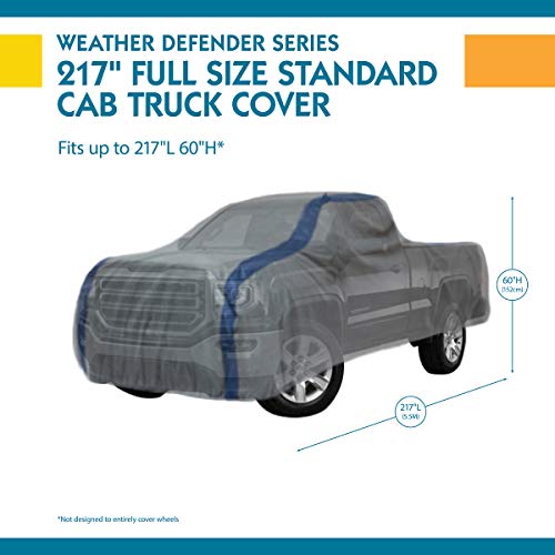 Image of DUCKCOVERS Weather Defender Pickup Truck Cover, Fits Standard Cab Short Bed Trucks up to 18 ft. 1 in. L