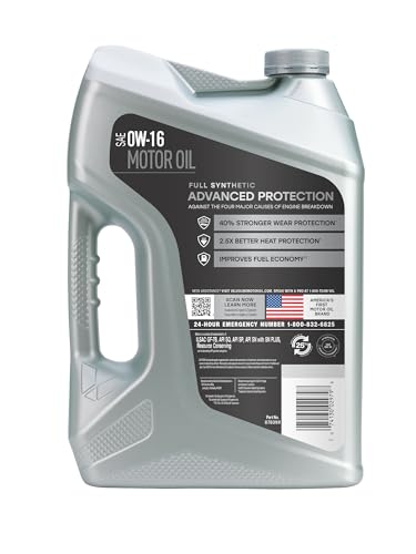 Image of Valvoline Advanced Full Synthetic SAE 0W-16 Motor Oil 5 QT