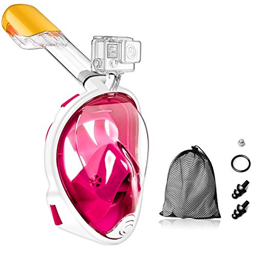 HEARTST シュノーケルマスク 浸水防止 ダイビングマスク 180°パノラマシービュー フルフェイス型 防曇設計 自由に呼吸可能 ダイビングマスク