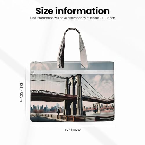 Brooklyn Bridge S Canvas Document Bag Briefcase For Professionals And Executives4