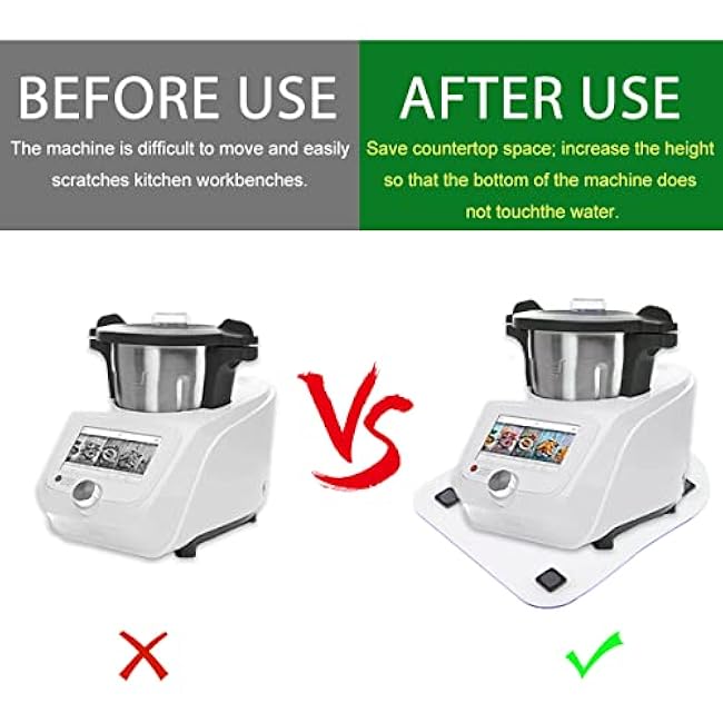 Diteje 2 Pack Kitchen Appliance Sliding Tray,Appliances Slider Transparent Moving Under Cabinet Countertop Compatible with Ninja Grill,KitchenAid Stand Mixer,TM5/TM6,Keurig Coffee Maker,Instant Pot