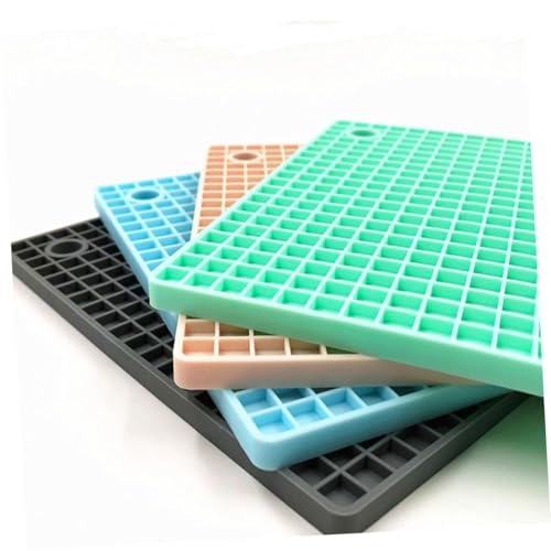 Mobestech 2個 多機能シリコン鍋敷き 耐熱グリッドデザイン断熱プレースマット 食卓保護用カップコースター付き 耐久キッチンマット