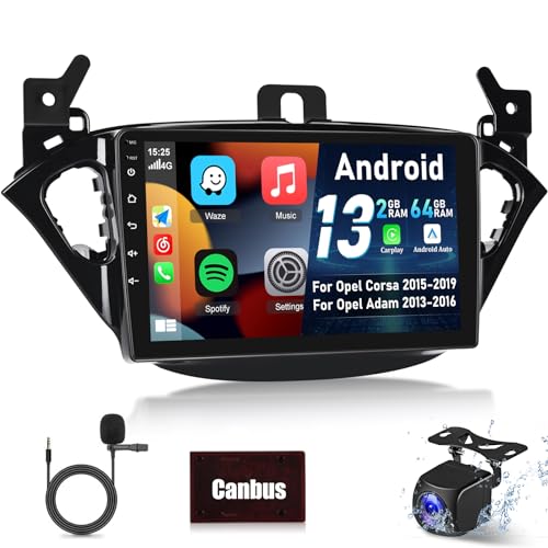 Autoradio 9 Pollici Per Opel Corsa (2015-2019) E Adam (2013-2016) – CarPlay/Android Auto Wireless, GPS, Retrocamera