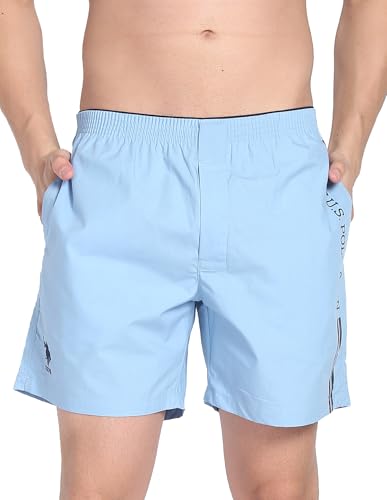 Image of U.S. Polo ASSN. Men's IYAX Brand Stripe Dual Pocket Boxers