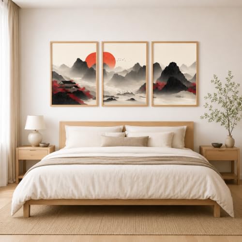 Image of Artsense Modern Landscape Wall Art for Living Room, Bedroom & Office Decor | Premium Artwork Print | Contemporary Nature Inspired Design | Ready to Display Home Decoration (C, 12X18 INCHES)