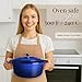 Nuovva Enamelled Cast Iron Dutch Oven Pot with Lid – 6.4 Quart Non Stick Casserole Pot – Heavy Duty & Oven Safe up to 500° F for Bread Baking, Braising, Stews, Roasting – 28cm Dark Blue