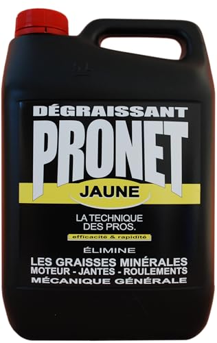 PRONET - Dégraissant industriel surpuissant - Nettoie et dégraisse efficacement toutes pièces mécaniques - Formule concentrée - Préserve les joints,...