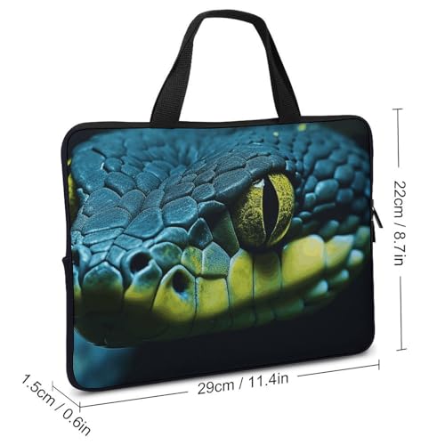 Bolso de hombro para laptop verde y negro miniatura 3