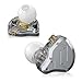 KZ ZSN Pro 2 in-Ear Monitors Headphones Metal Earphones 1BA+1DD Hybrid Technology HiFi Bass Clear Sound IEMs Noise Cancellation Earbuds Wired for Musicians Singer Audiophile(Silver,No Mic)