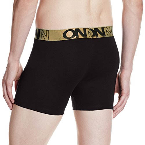 Buy ONN Men's Cotton Boxers (8904209867292 866_BlackGolden_M_1PC) at