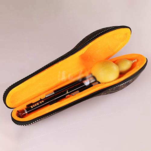 Priority Culture Hulusi,Gourd Flute,Cucurbit Flute Playing Ebony Cucurbit Flute Ethnic Wooden Flute Adult Children Beginner Traditional Musical Instrument With Case Gift (Color : Black, Size : G) #TOP4