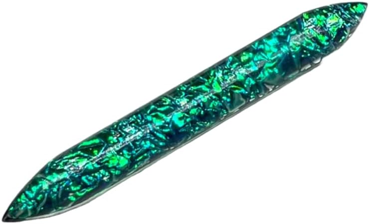 Green Opal Glitter Stone Tribal Septum Spike Tusk | Handmade Stone Body Piercing Jewelry for Septum, Nose & Tribal Style Wear