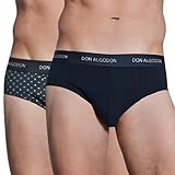 DON ALGODON Pack de 2 Calzoncillos Slip PS721 (FR/ES, Letras, L, Regular, Regular)