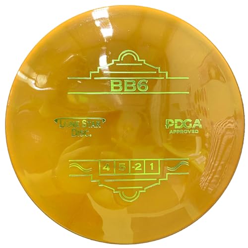 Lone Star Disc Bravo BB6 | Slightly Understable Disc Golf Midrange | 160-169g | Durable & Smooth Premium Plastic | Good for Long Turnover Lines | Colors May Vary