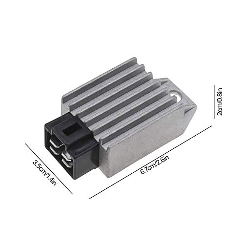 OTOTEC Spannungsregler, Gleichrichter, 12 V, 4-polig, kompatibel mit GY6-Motor, 50 cc, 125 cc, 150 cc, Moped, Roller, ATVs, Gokarts Buggy, Dirt Bikes