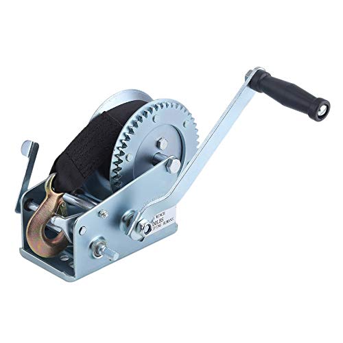Hand Winch With Strap Hand Crank Gear Winch With Automatic Brake Auto