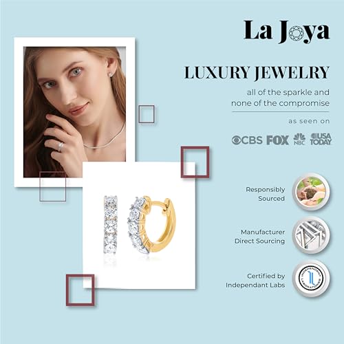 Lab Made Diamond Huggie Earrings in Real 14K Yellow Gold | Petite 1/2 CTTW Certified Women's Lab Created Diamond Earrings | Ideal Gift for Her2