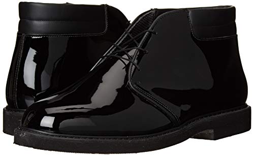 Bates Lites High Gloss Padded Collar Chukka Men Black #TOP6