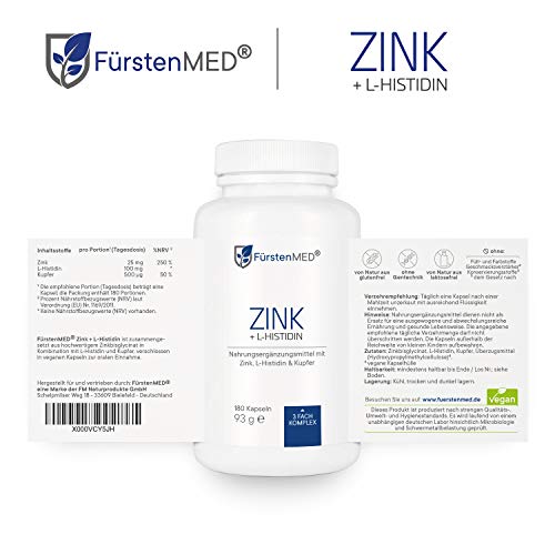 Zink FürstenMED Kapseln hochdosiert 25 mg für optimale Gesundheit
