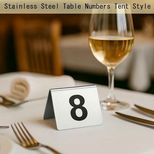 Numéro de table en acier inoxydable de 1 à 10 pour l'organisation de banquets - 3