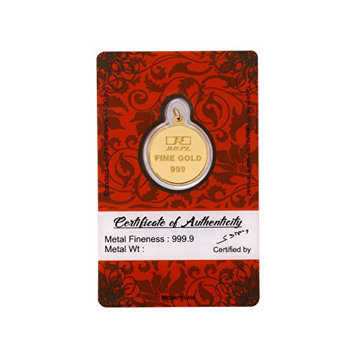 Bangalore Refinery 2.5 Gm Round Ganesh 24k (999) Yellow Gold Pendant for Women - Image 4