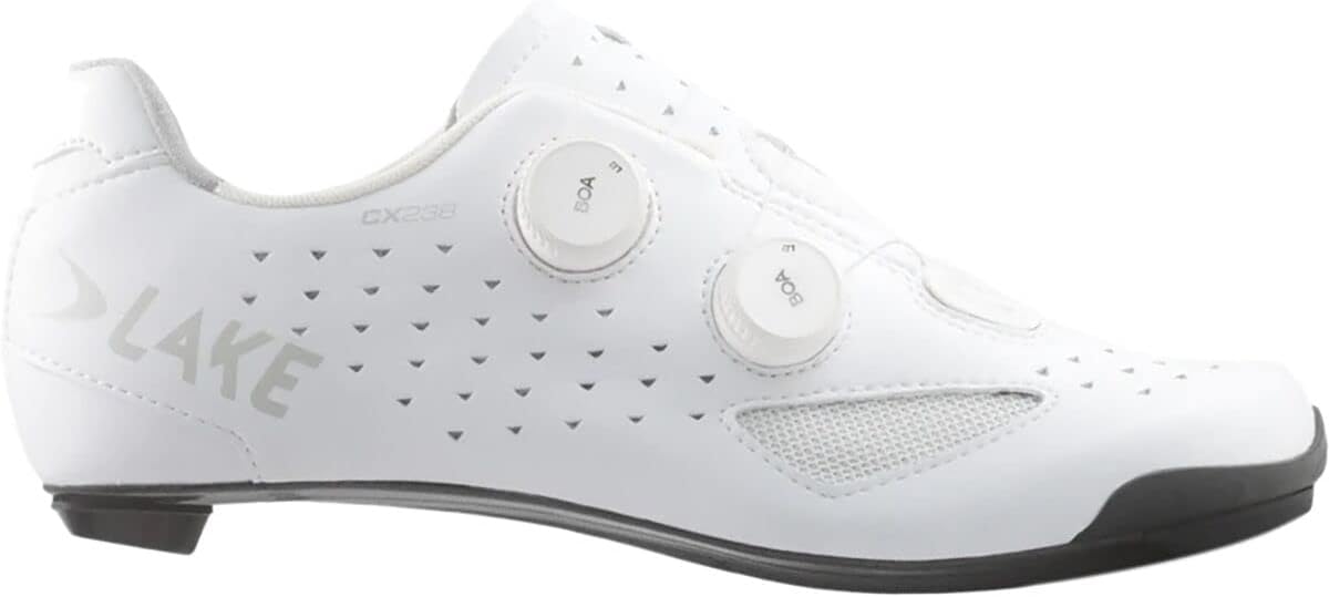 Lake Cx238 Wide Cycling Shoe - Men's White/White Clarino Microfiber, 47.0