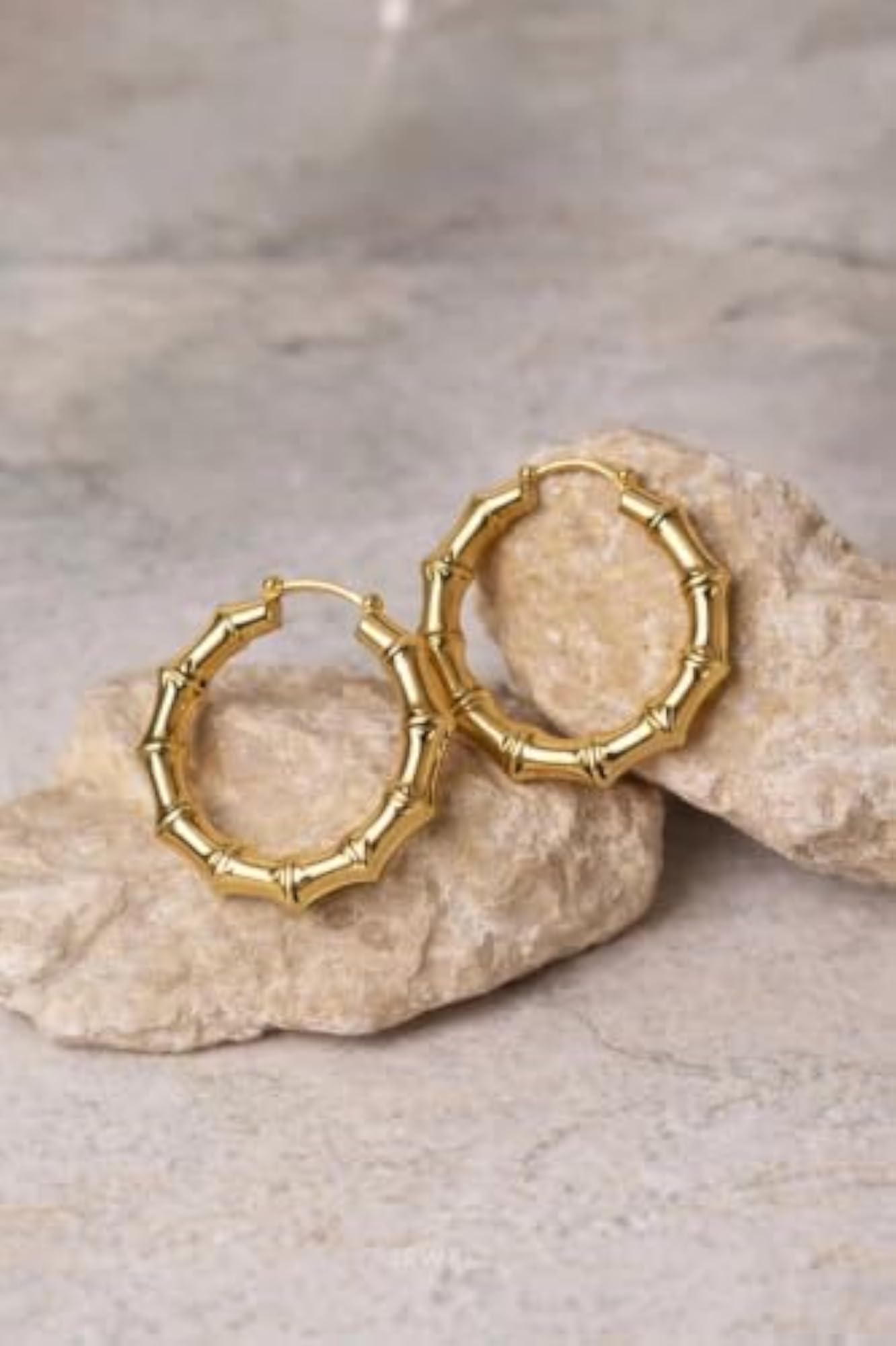 Women's Demigold Hoop Earrings, Elegant Design