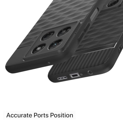 Image of Pikkme Back Cover for Motorola Moto G37 5G Camera Protection 3D Hexa Cube Design Silicone Protective Bumper Case (Black)