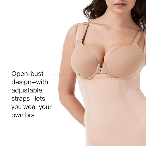 SPANXsculpt OnCore Open-Bust Mid-Thigh Bodysuit - Powerful Compression - Comfortable Shapewear - Adjustable Straps4