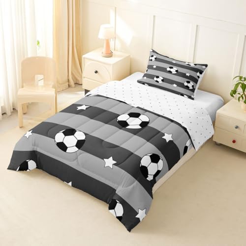Image of Feelyou Soccer Comforter Set Twin Size Boys Girls Teens