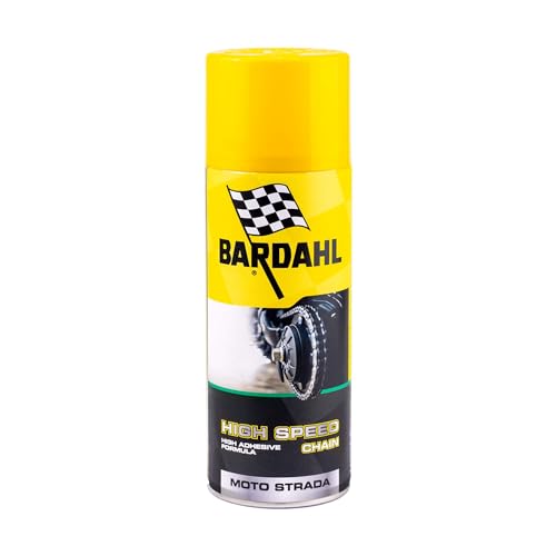 Bardahl - Lubrificante Catena High Speed Chain, Allunga la Vita della Catena, della Corona e del Pignone, Potente Azione Lubrificante, Resistente all'Acqua, 400 ml