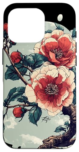 Hibiscus syriacus en Corea Sur Estética Retro KPOP Flor Carcasa para iPhone 16 Pro