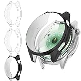 Haofun 3 Stück Hülle für Huawei Watch GT6 46mm Schutzhülle mit Displayschutzfolie, TPU Ultra-dünne Anti-Fall Kratzfeste Schutz Case Displayschutz (Transparent*2 + Schwarz*1)