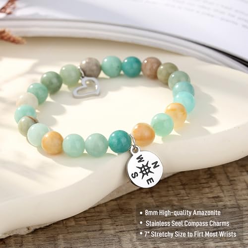 TONY & SANDY Retirement Gifts for Women Compass Bracelet Coworkers Farewell Leaving Goodbye Moving Going Away Gifts for Coworkers Women Friends Teacher Employee3