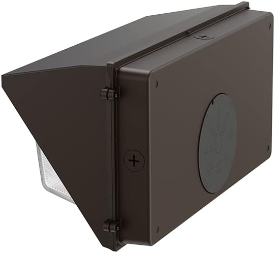 Lithonia Lighting 17" LED Wall Pack Outdoor Light Fixture, 3-Way Selectable CCT 3000K/4000K/5000K, Adjustable Lumens, Dusk to Dawn Photocell, UVOLT, Bronze (TWR2 LED ALO SWW2 UVOLT PE DDBTXD)