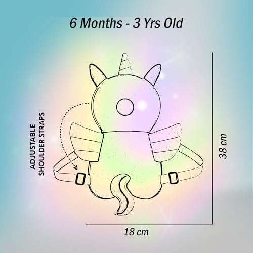 Image of Baby Head Protector Cushion, Unicorn Plush Soft Safety Helmet with Adjustable Straps for Crawling, Walking & Back Protection for Toddlers (6-36 Months)