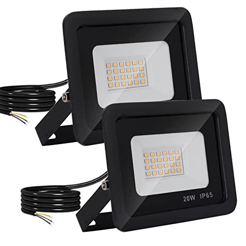 Focos LED exterior 20W para iluminar terrazas porches y caminos de jardín