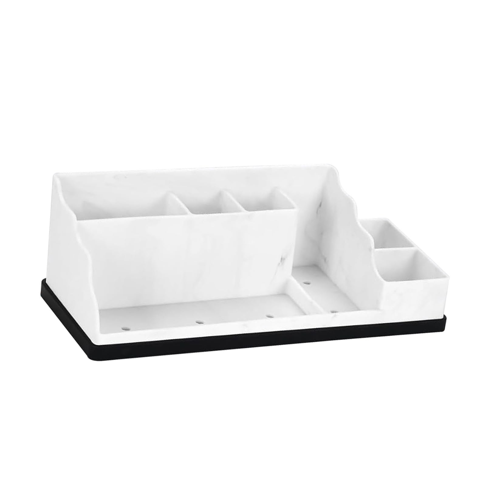 Oxxggkao Compact Shower with Drain Tray Holds Toiletries Easy Mount Design Slip Soap Multipurpose Vanity Tray