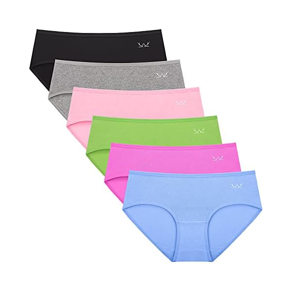 Benirap Perioden Unterwäsche Damen 3 Pack Menstruation Slip Mittlere Taille Unterhosen Damen Baumwolle Stretch…