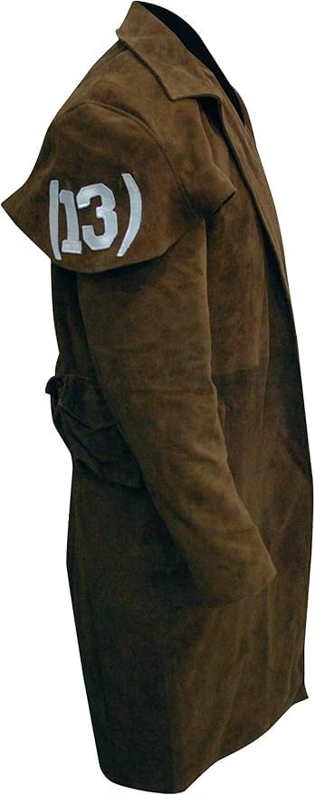 Suede Leather Duster Coat Mens Vegas A7 Armor Classic Veteran Ranger Brown Trench Coat4