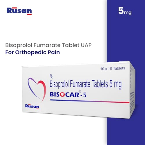 Image of Rusan Bisocar Bisoprolol 5mg | 10 Tablets | Beta Blocker Tablets for Hypertension | BP Management | Relax blood vessels and helps to improve BP
