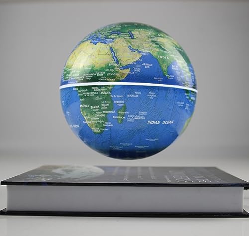 PeacePlanet Levitating Globe, Float & Rotate in Air with LED Light, World Map, Atlas, Night Light, Gift for Students, Teacher, Friends.