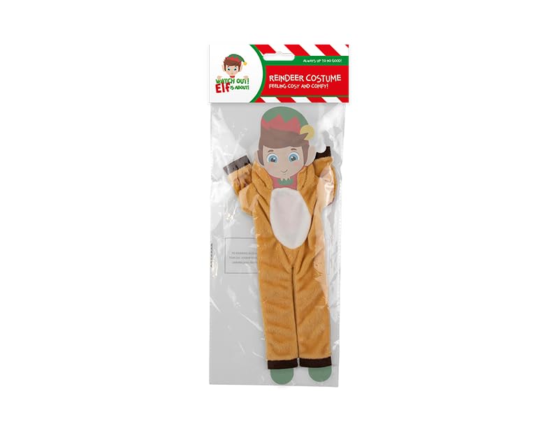 Gem Imports Elf Reindeer Costume – Christmas Elf Outfit with Cosy Reindeer Design – Fun Dress-Up Clothes for Naughty Elf Dolls & Festive Displays