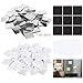100PCS Square Button Parts, DIY Fridge Magnet Button Maker Supplies for Squares-Shaped Button Maker Machine 50mm, Including Metal Cover, Plastic Back Cover, Clear Film, Soft Magnet (Square)