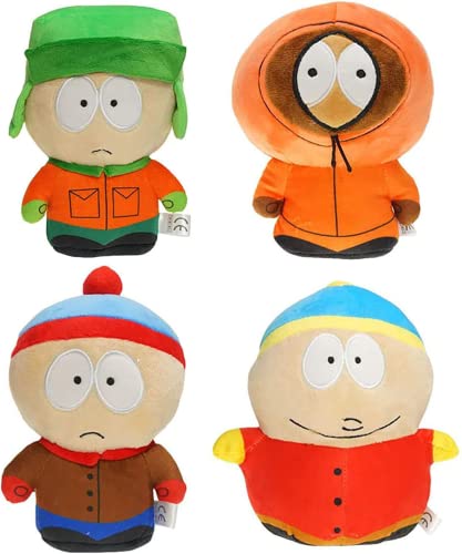 Dbywiub 8" South North Park Plush Toys (4 Pcs) - Kyle, Cartman, Kenny, Butter Stuffed Dolls For Anime Cartoon Fans & Children #TOP2