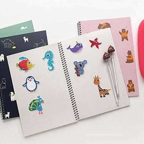 36Pcs DIY Diamond Painting Stickers Kits for Kids, VASZOLA 5D Animal Sticker Paint with Diamonds by Numbers Kits Crafts Set for Children, Boys and Girls (Version 2)