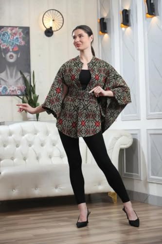 Sema Free Size Tatreez Cape for Women Palestinian Embroidered Open Abaya Modest Fashion Kimono Style Wrap and Elegant Wear4
