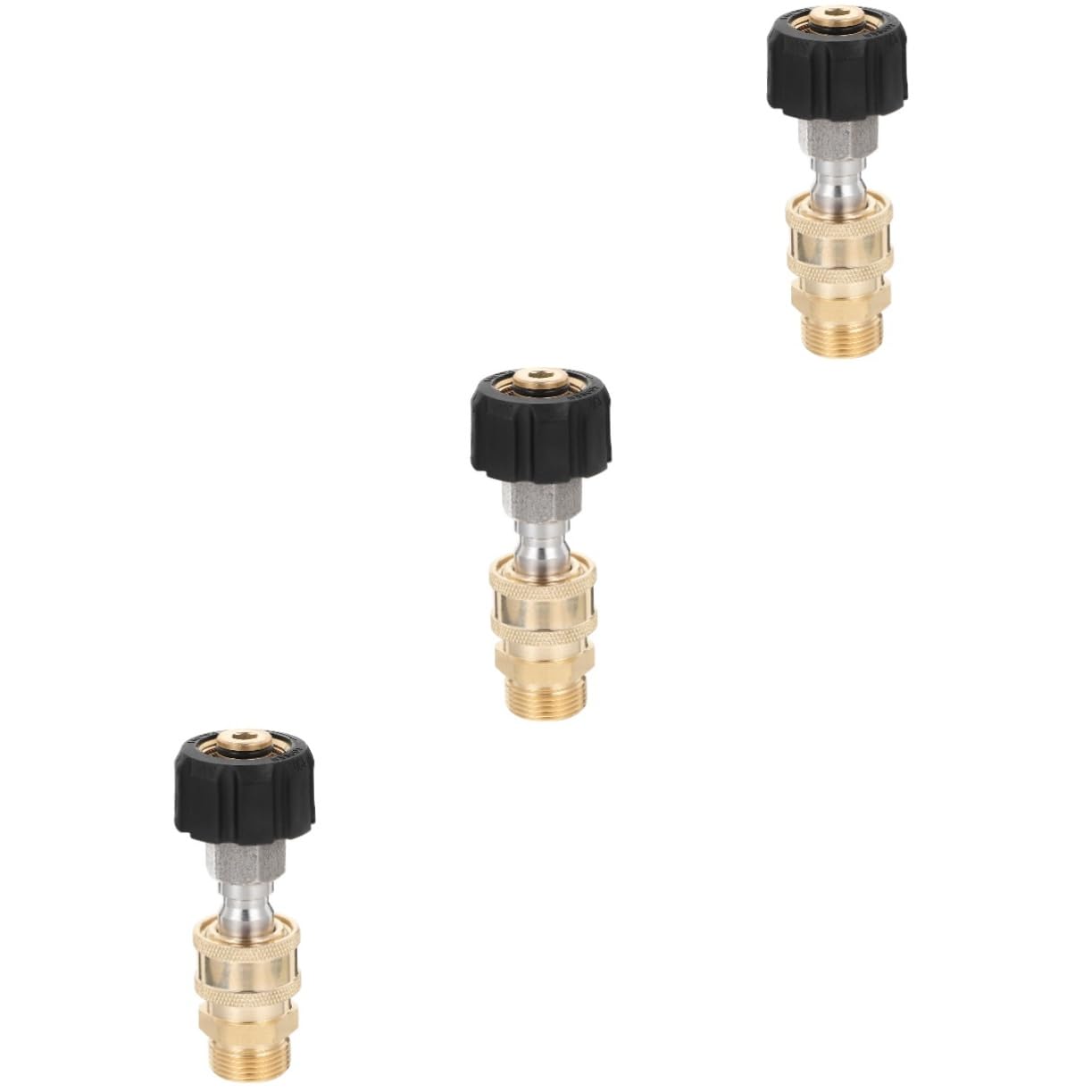 ibasenice 3 Juegos De Adaptadores De Arandela Puntas De Ajuste Conector De Varilla Función De Potencia Adaptador Rápido De Jardín Macho Y Accesorios De Alta Limpieza para Coche Latón