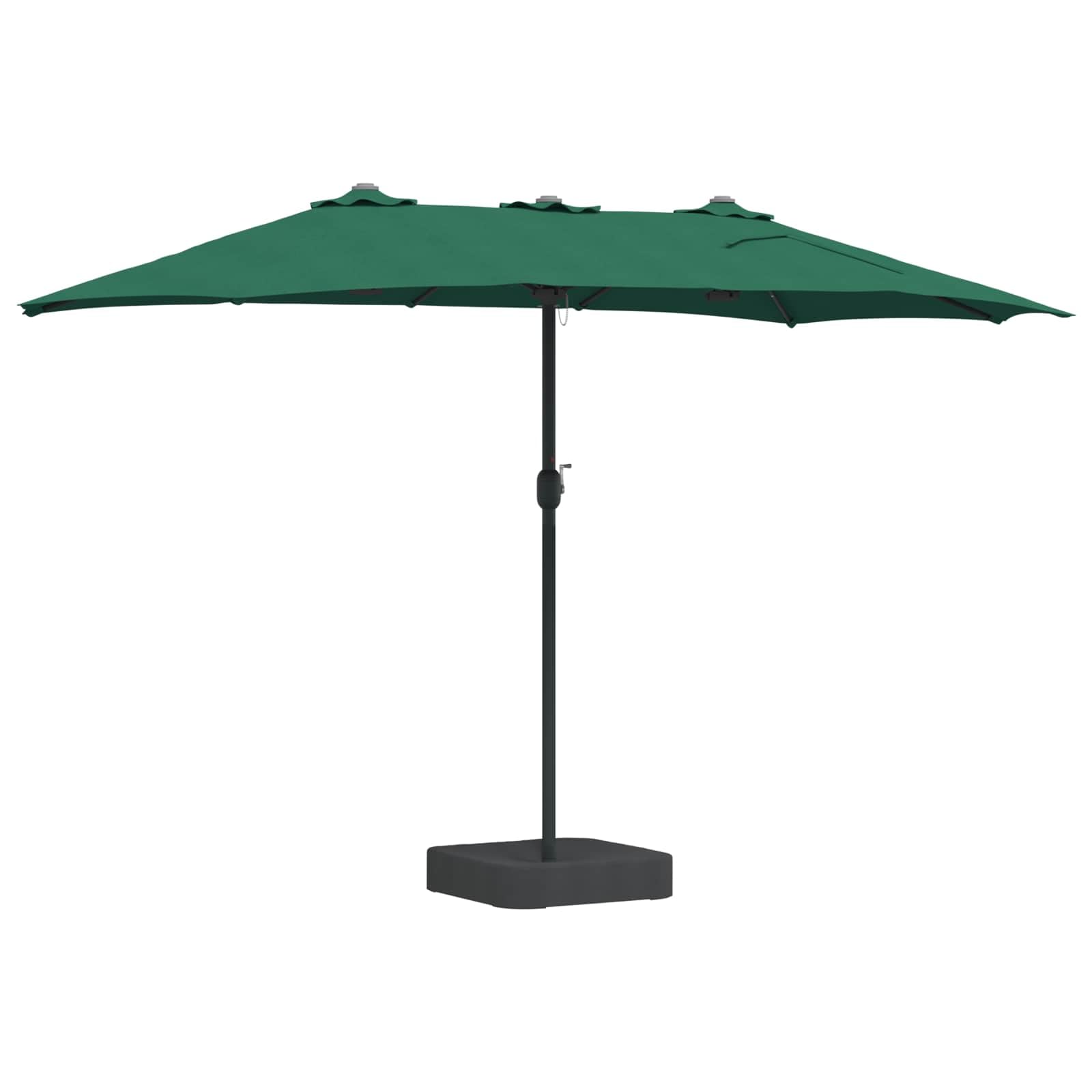 Parasol ogrodowy, piaskowy, antracytowy, odporny na działanie promieni UV, poliester, 385 x 209 cm, z wysuwaną markizą boczną, ochrona przed wiatrem, na taras lub balkon